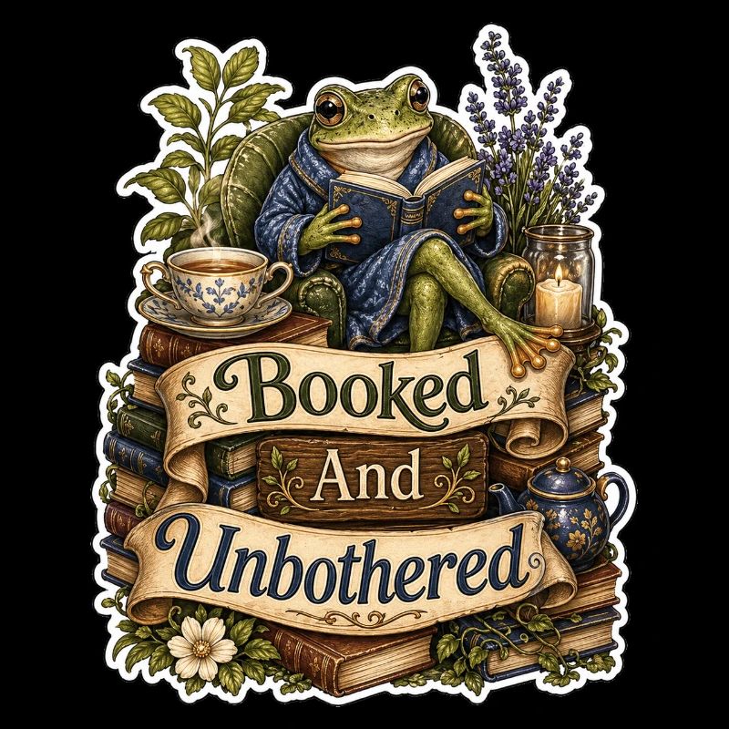 Booked And Unbothered Frog