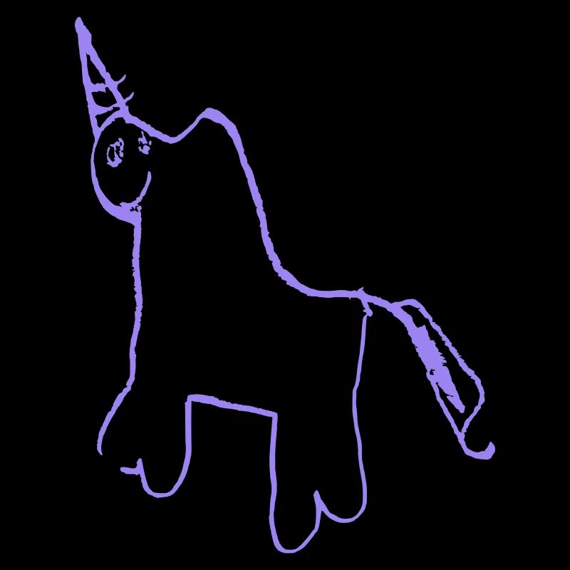 Minimalistisches Einhorn-Lineart