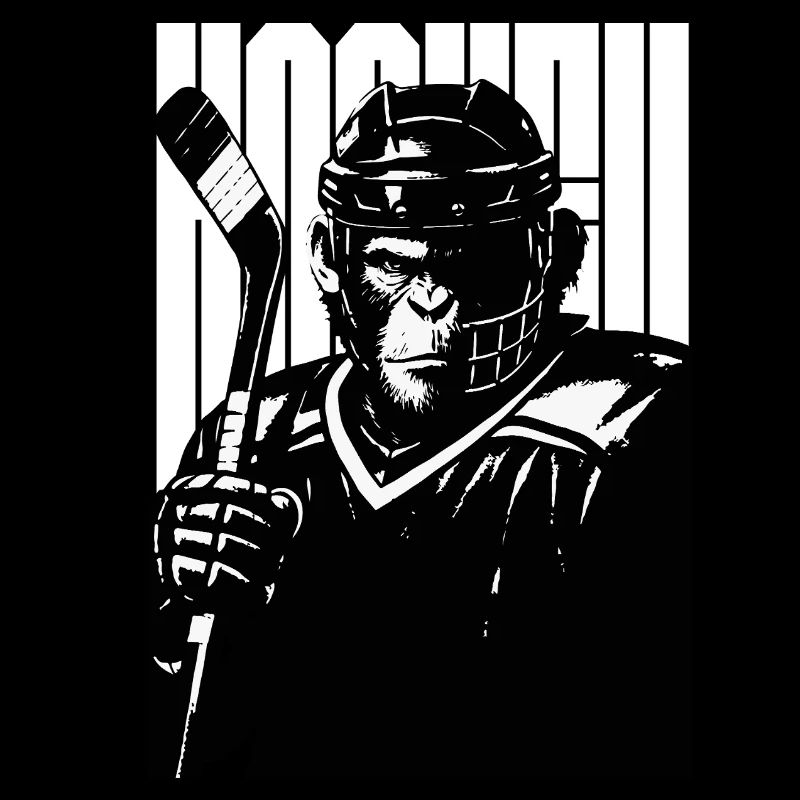 Kühner Hockey-Affe