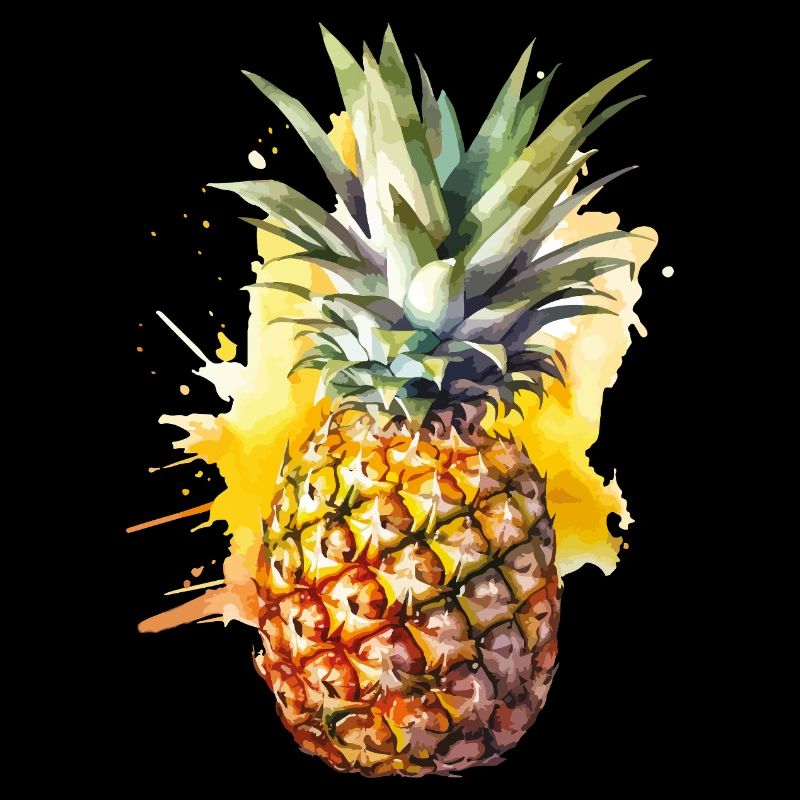 Éclaboussure d’aquarelle à l’ananas