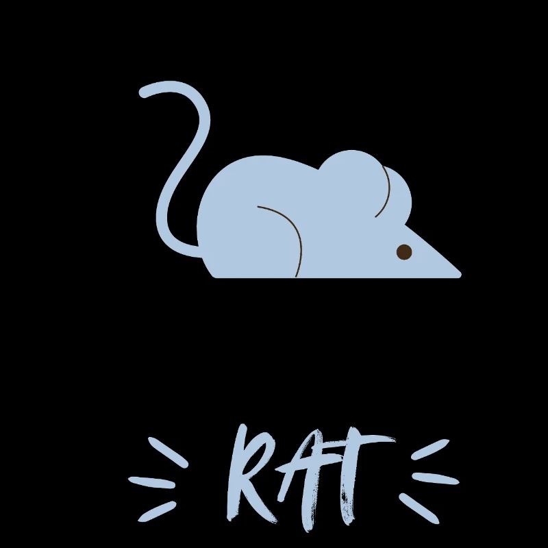 Souris bleue minimaliste joyeuse