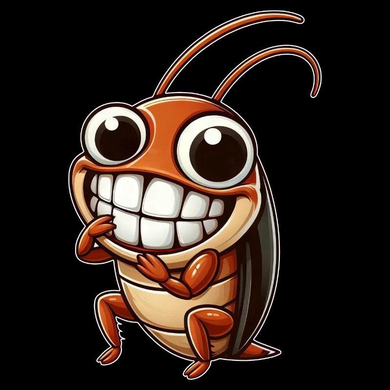 Mignon cafard cafard dessin animé bande dessinée