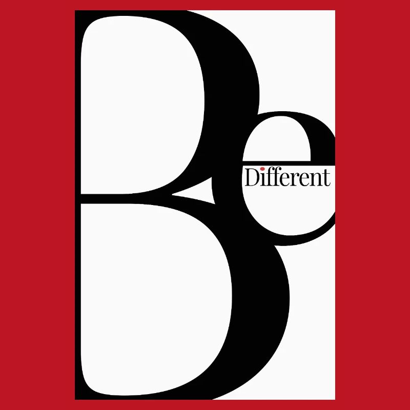 Soyez différent – Conception typographique minimaliste