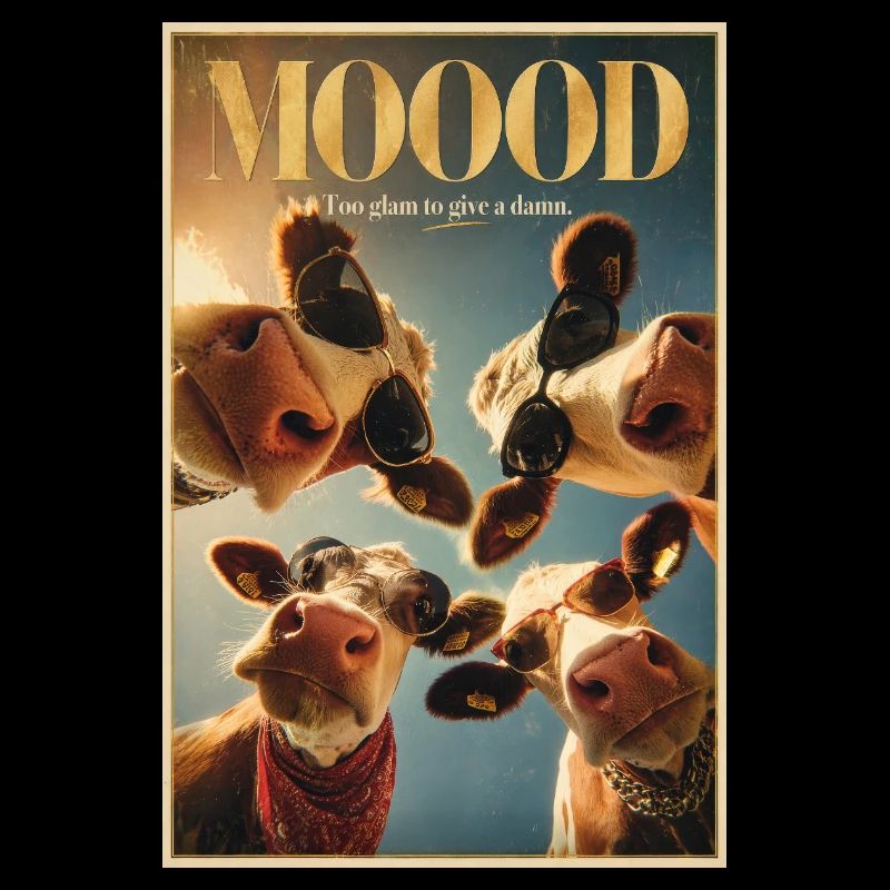 Mood Moo : Affiche Glam Cow
