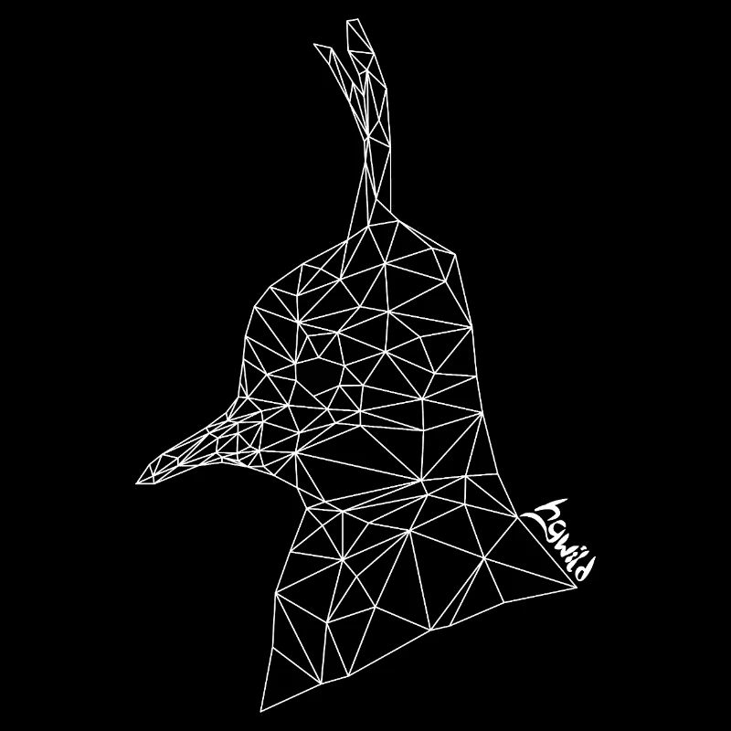 Lapwing Portrait - Wire Mesh