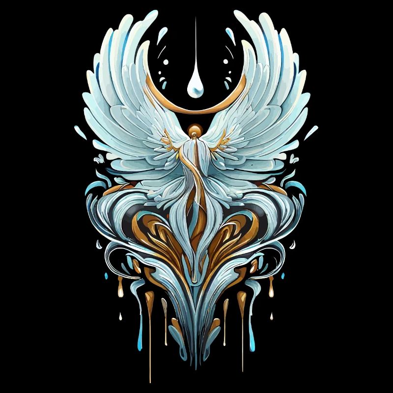 Himmlischer Schwan mit ätherischen Flügeln