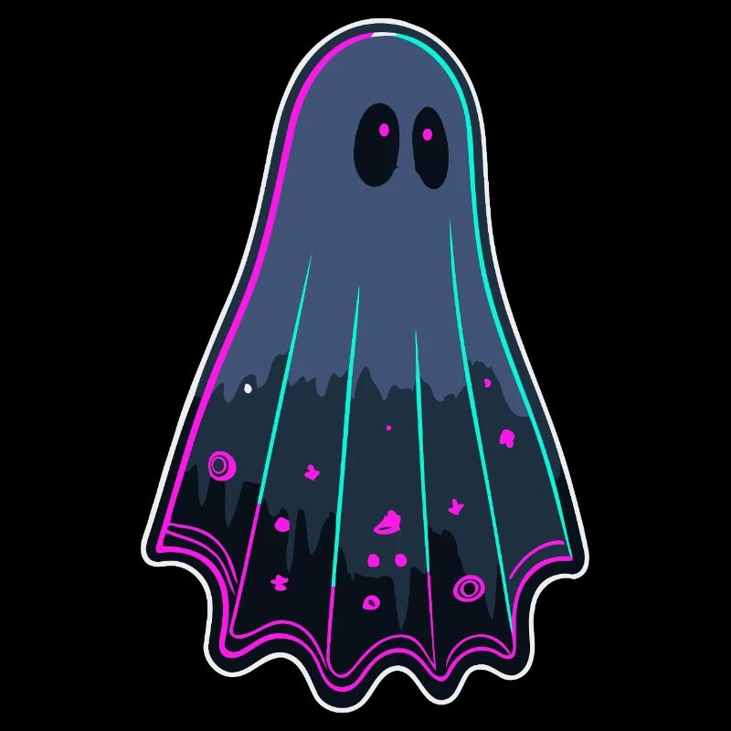 Ghost Neon Mystical Silhouette