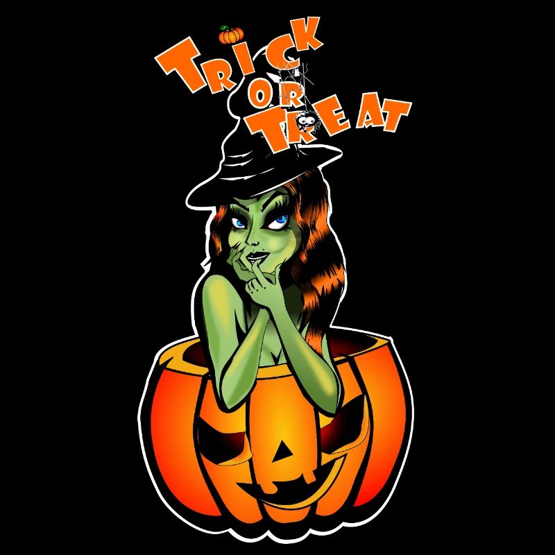 Süßes oder Saures Hexe im Kürbis