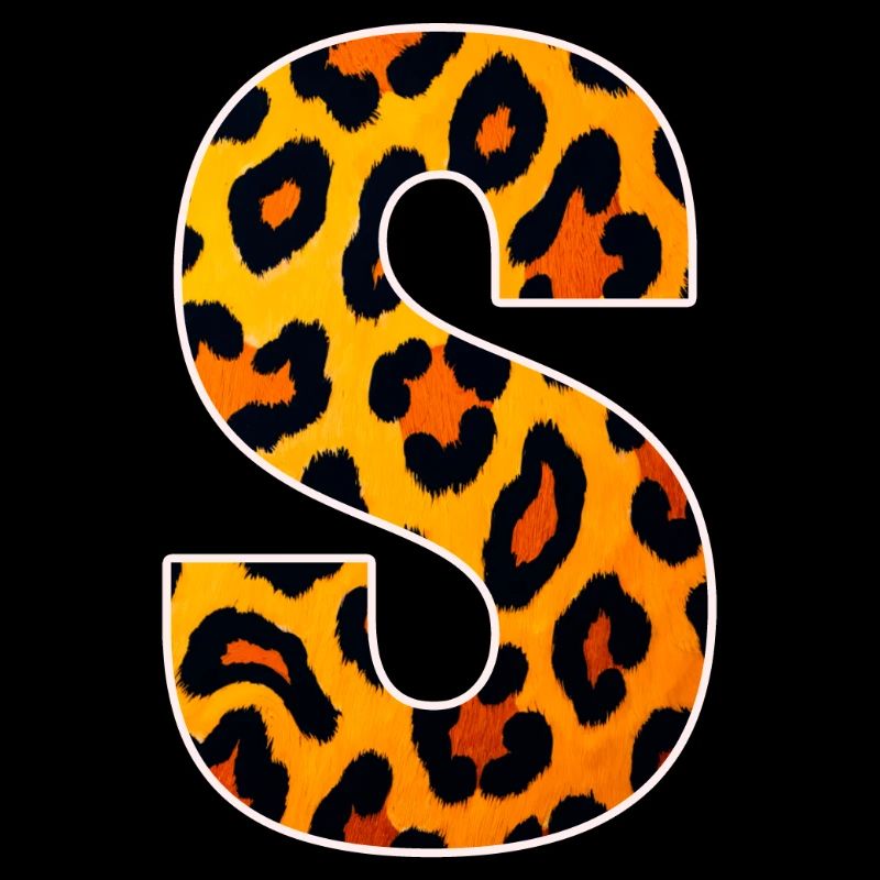 Leopardendruck S-Buchstabe