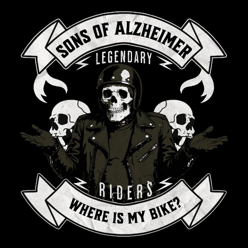 Fils d’Alzheimer. Où est mon vélo ? Shrug Skeleton