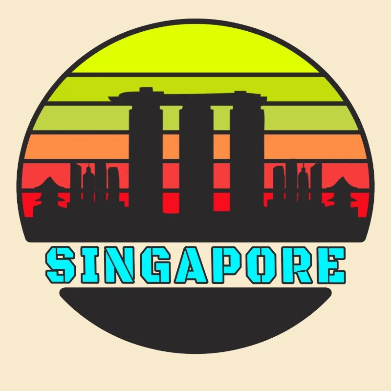 Singapur Skyline / Geschenk Singapore