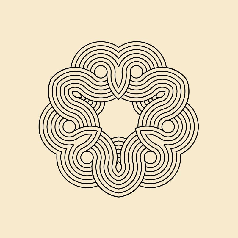 Mandala illusion lines yoga zen pattern gift