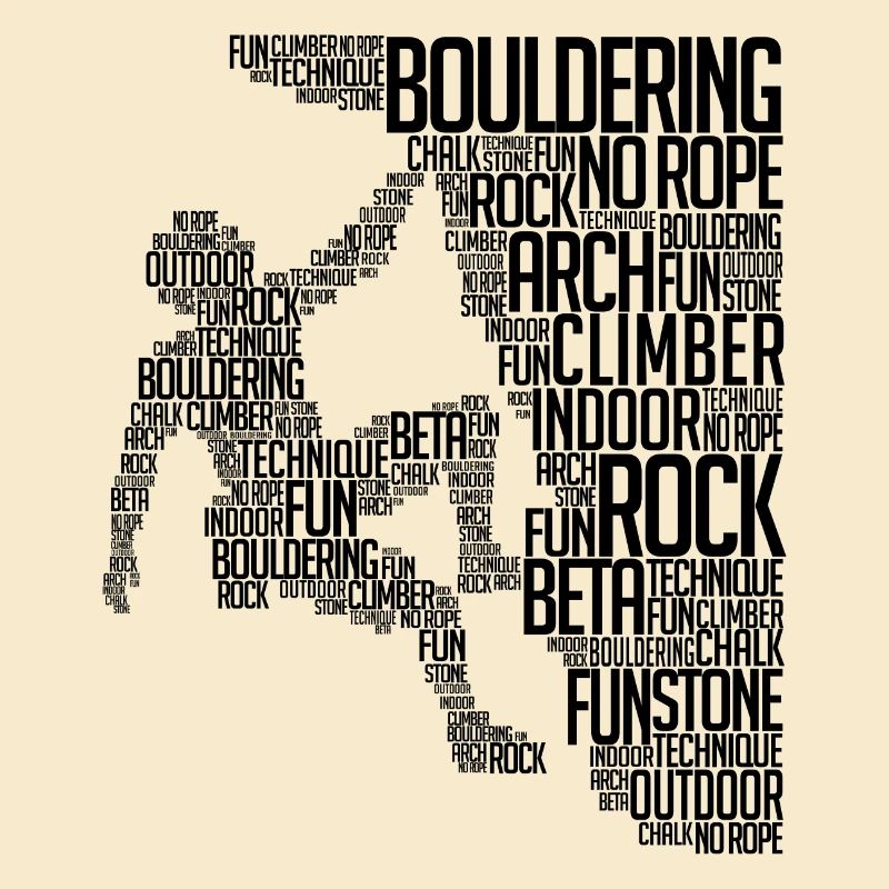 Boulder Klettern Bergsteigen Felsklettern Spruch