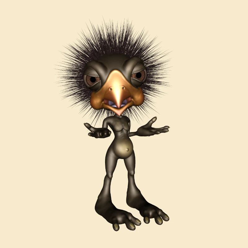 Funny cute bird