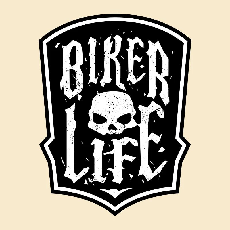 Biker motorcycle motorcycles skull statement