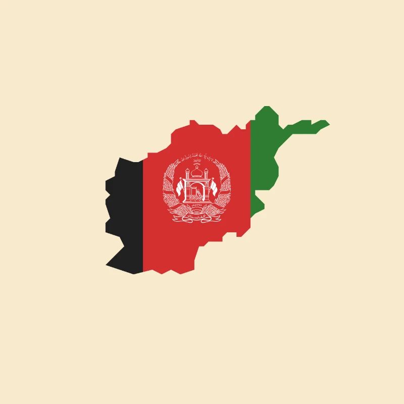 Conception de la carte du drapeau afghan