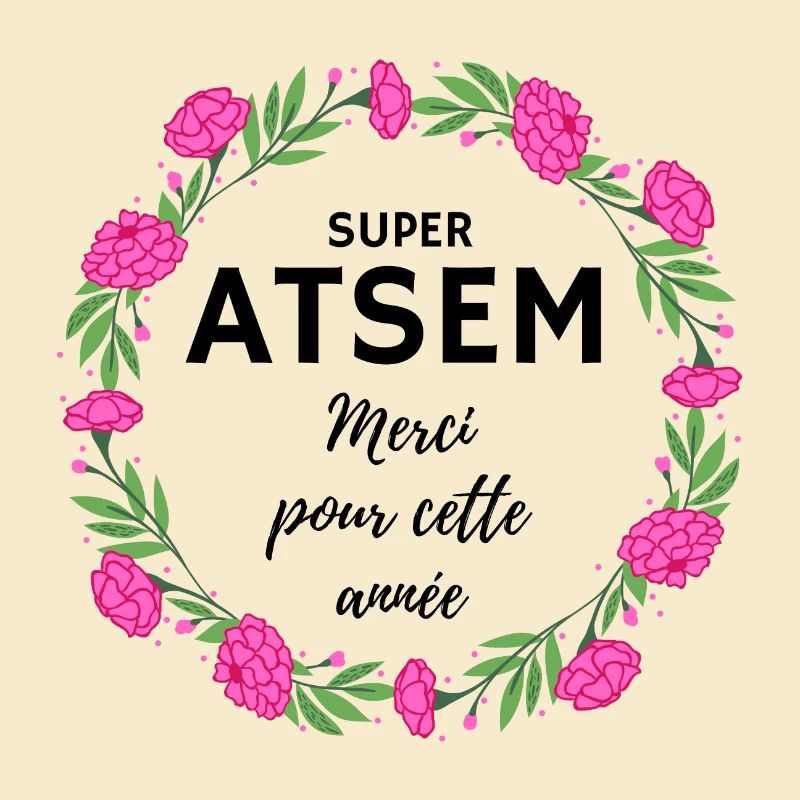 Super Atsem Merci pour cette année fleurs rose