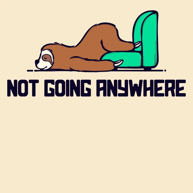 Lazy Sloth Sleep Statement Late Riser