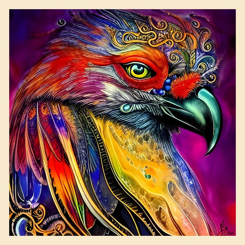 Wunderbare bunte Krähe