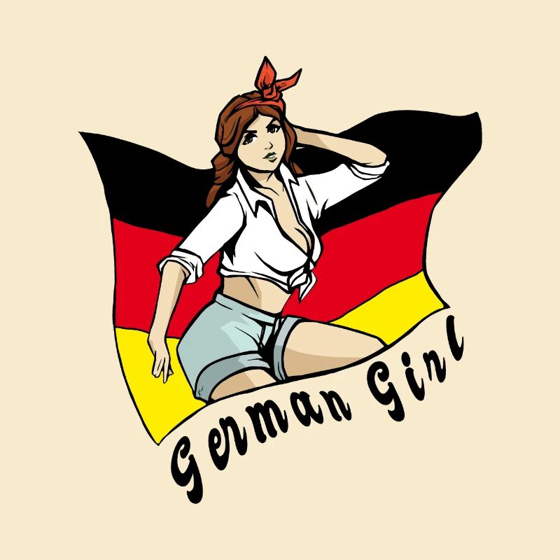 Deutschland Mädchen Flaggen Design