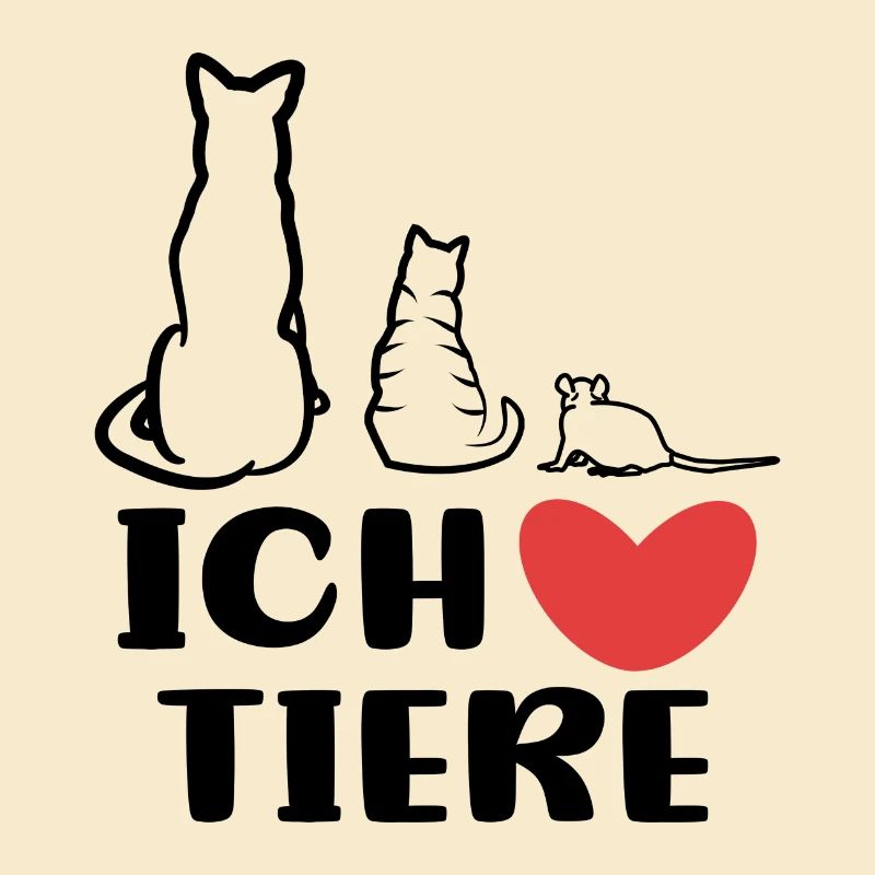 Dog Cat Pets I Love Animals Statement