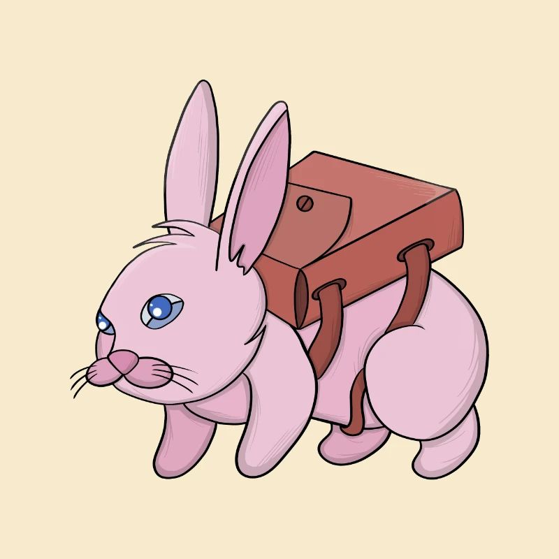 Bunny going to school