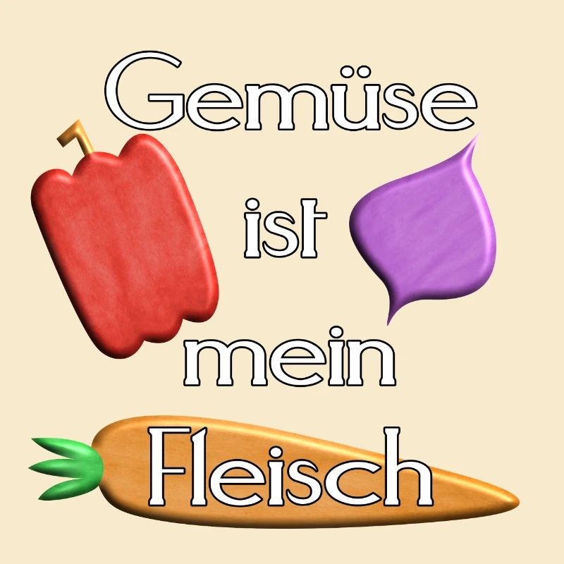 Gemüse - Gemüse ist mein Fleisch - weiß