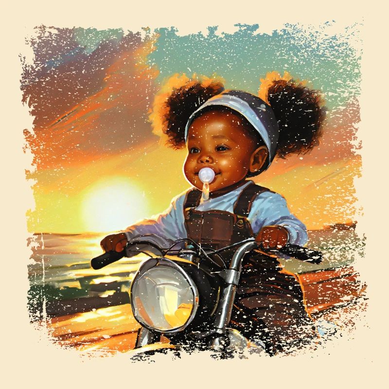 Mädchen comic mit Nuggi