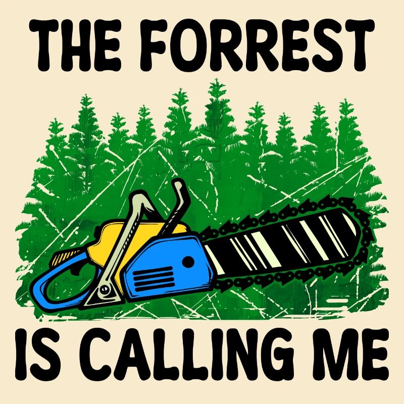 Säge Holzarbeit Holzfäller Baum Statement Forst