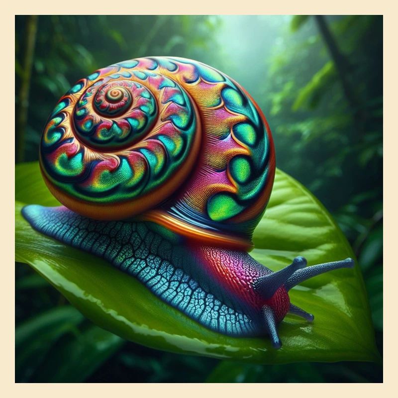 Escargot multicolore