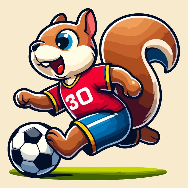 Scamper Striker: Das Fußball-Eichhörnchen
