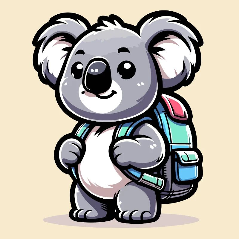 Backpacker-Koala: Der Globetrotter-Kumpel