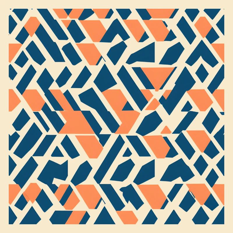 Dream Patterns 5 Coral Navy Abstract Dream Pattern