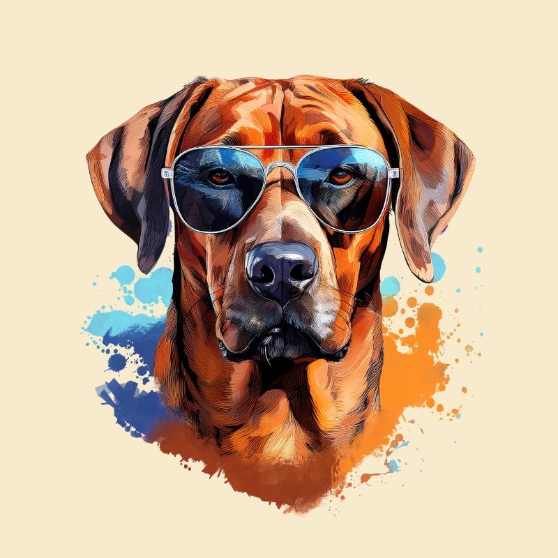 Rhodesian Ridgeback mit Sonnenbrille