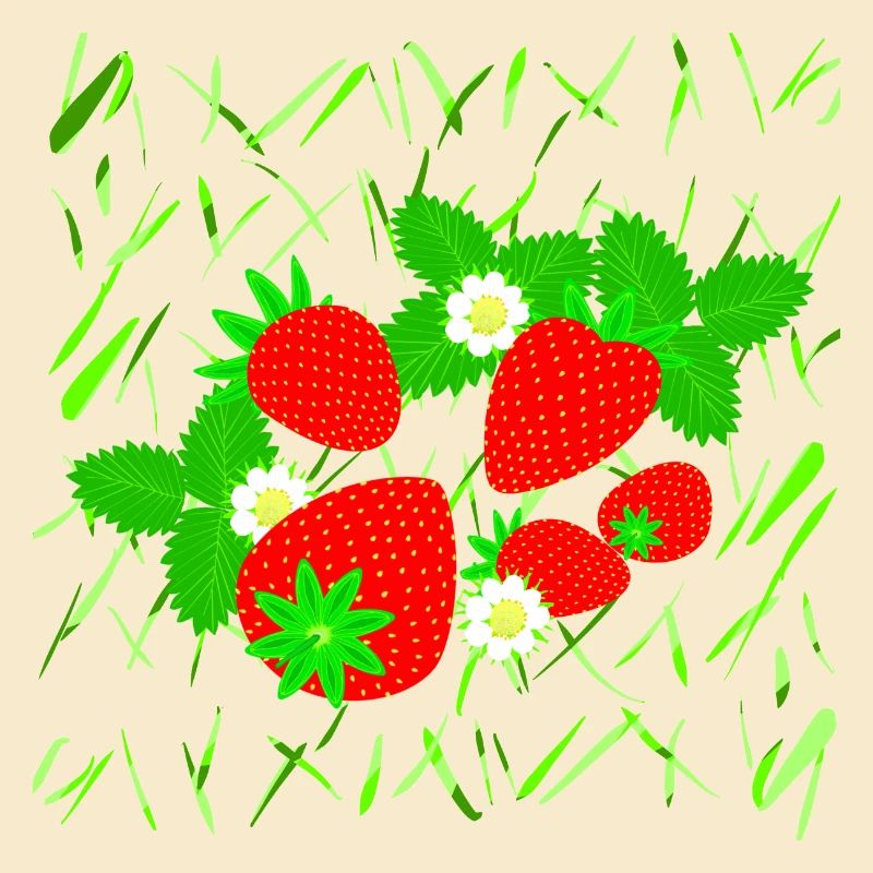 Strawberries in different sizes