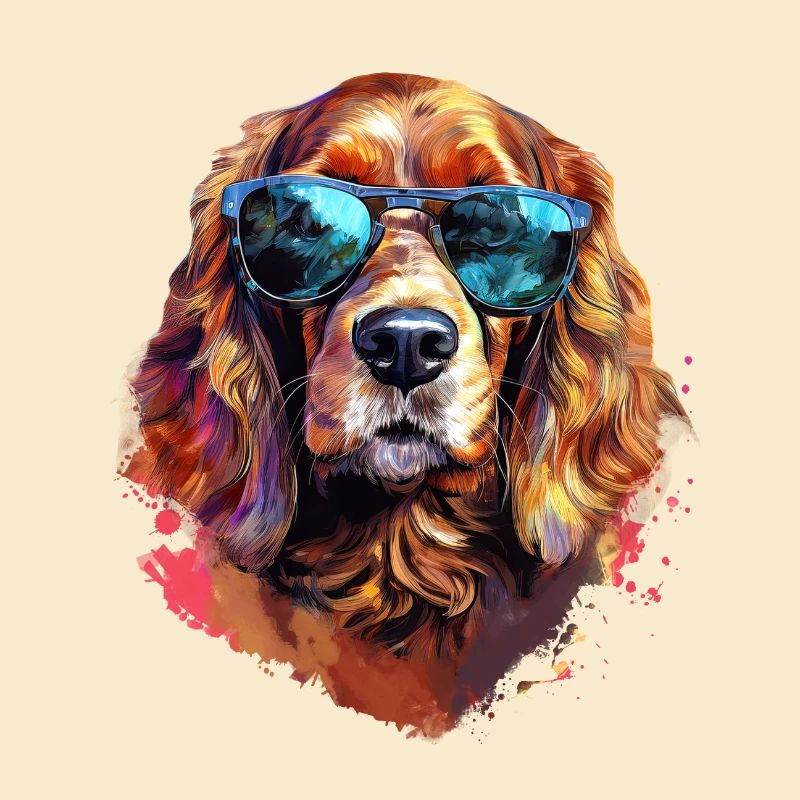 Cocker Spaniel mit Sonnenbrille