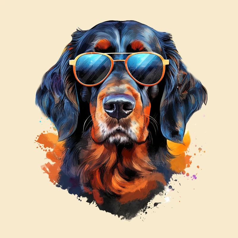 Gordon Setter with sunglasses