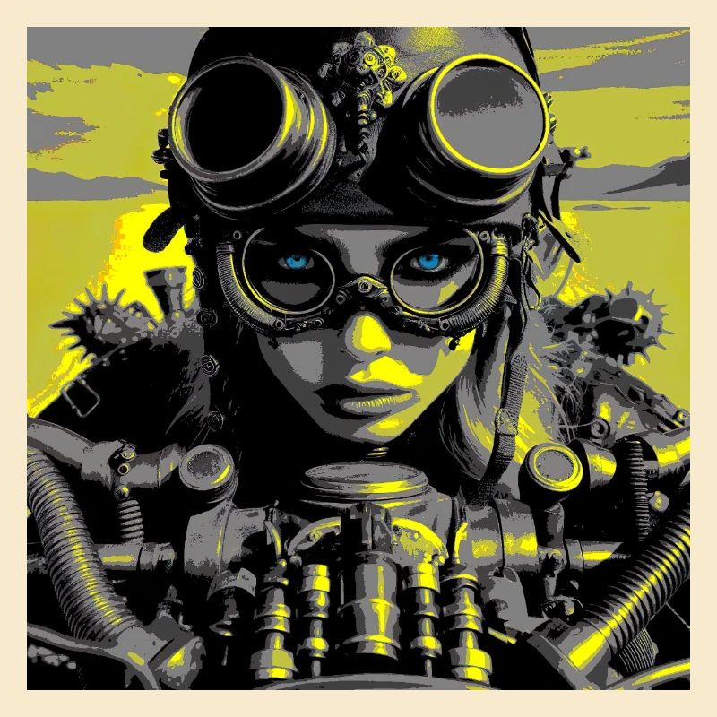 Steampunk-Biker