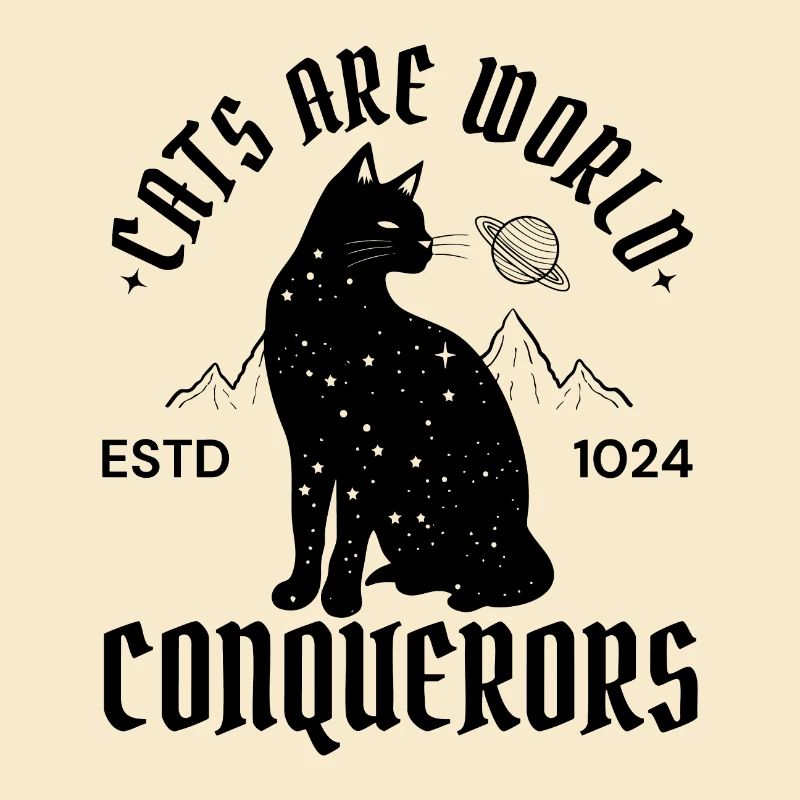Black Cat Conqueror - Mystisches Katzenmotiv