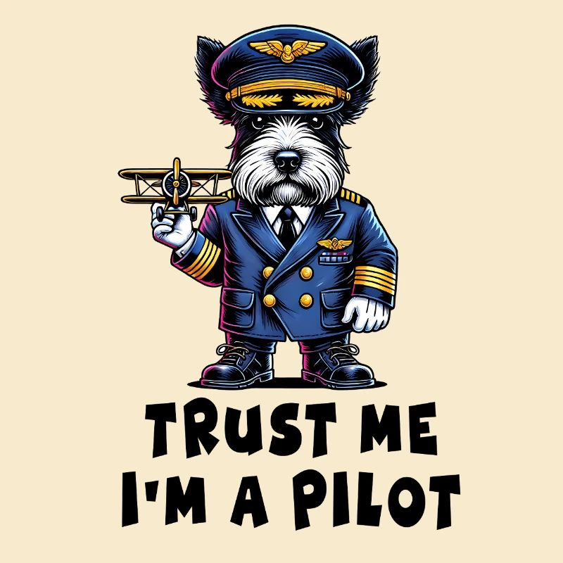 Scottish Terrier vertraue mir ich bin Pilot