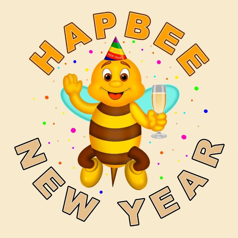 HAPBEE Neujahr mit Text