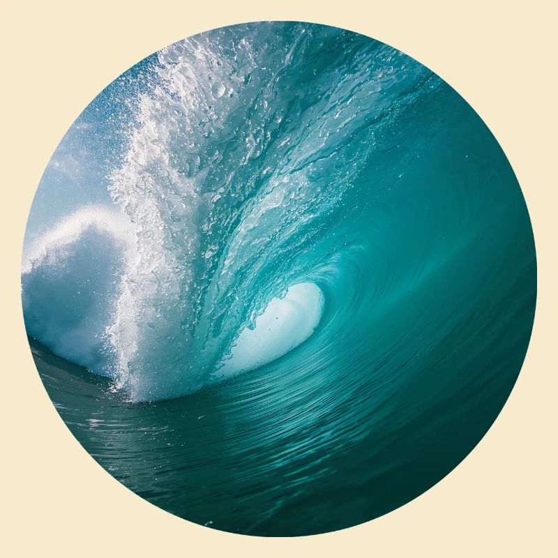 Dynamic ocean wave print