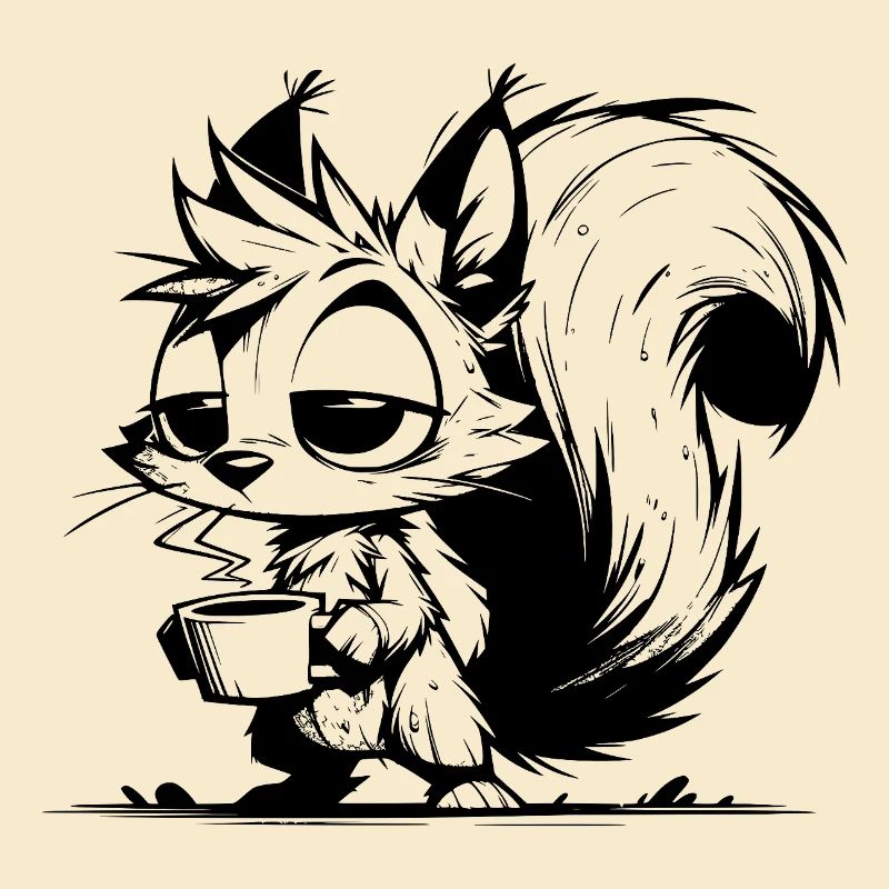 Bitte nicht stören – Eichhörnchen Kaffeezeit