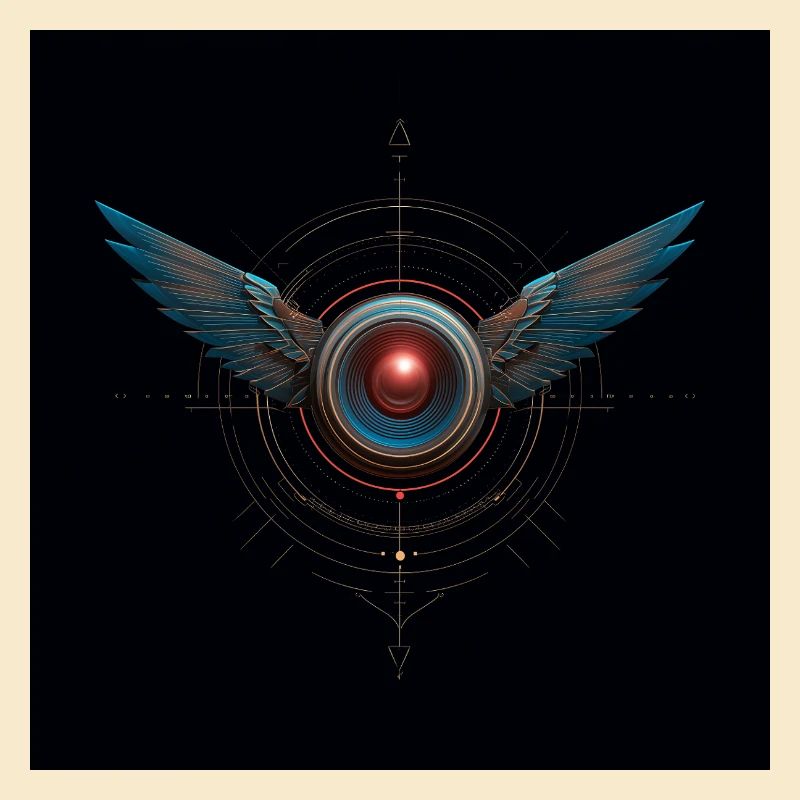 Futuristisches Winged Emblem – Techno Vision