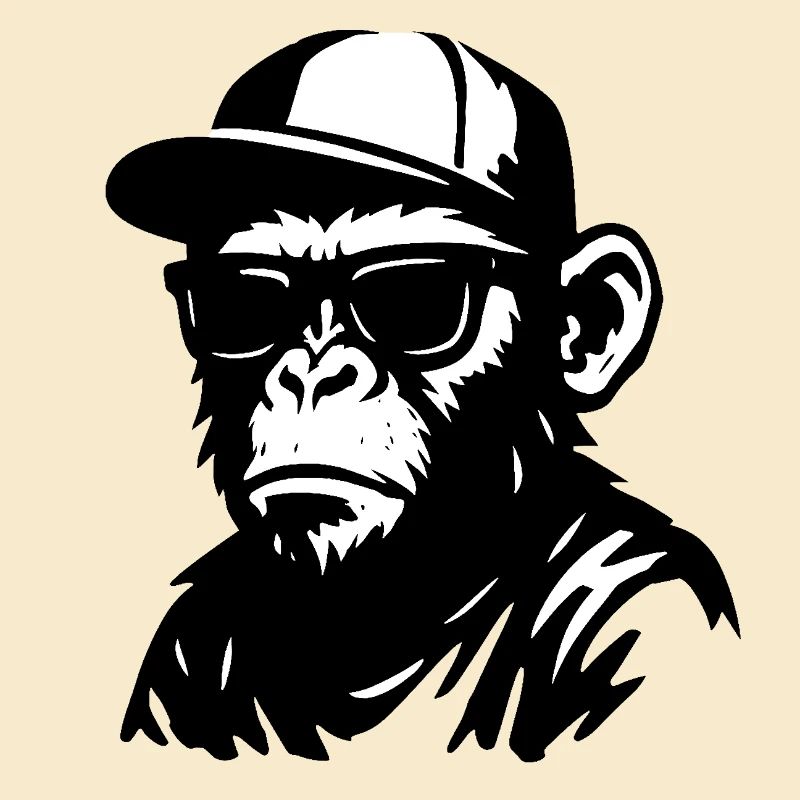 Conception de graffiti de singe urbain