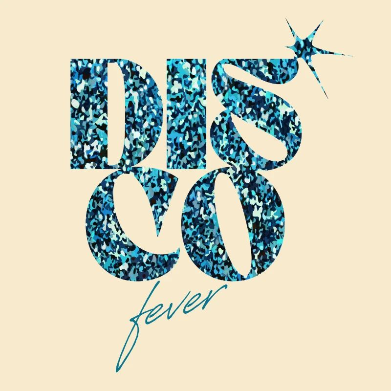 Glitzer Disco Fever Blau Design