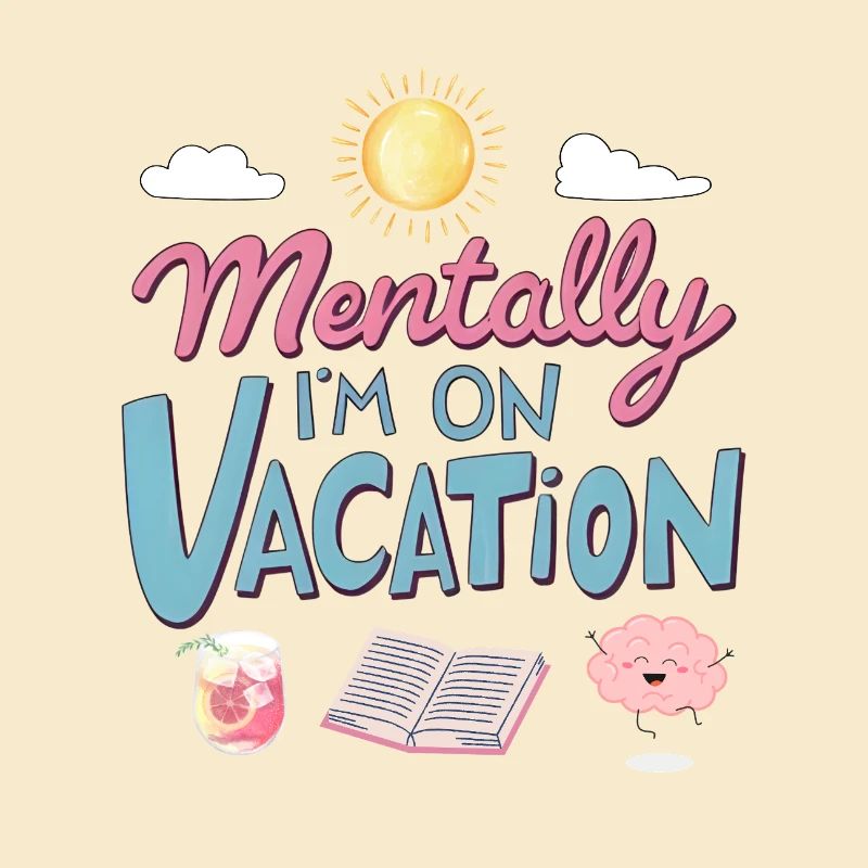 Mentally Somewhere Else Retro Design