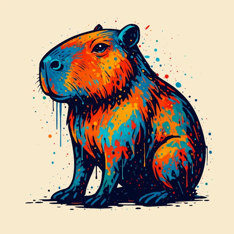 Éclaboussure d’hippopotame coloré