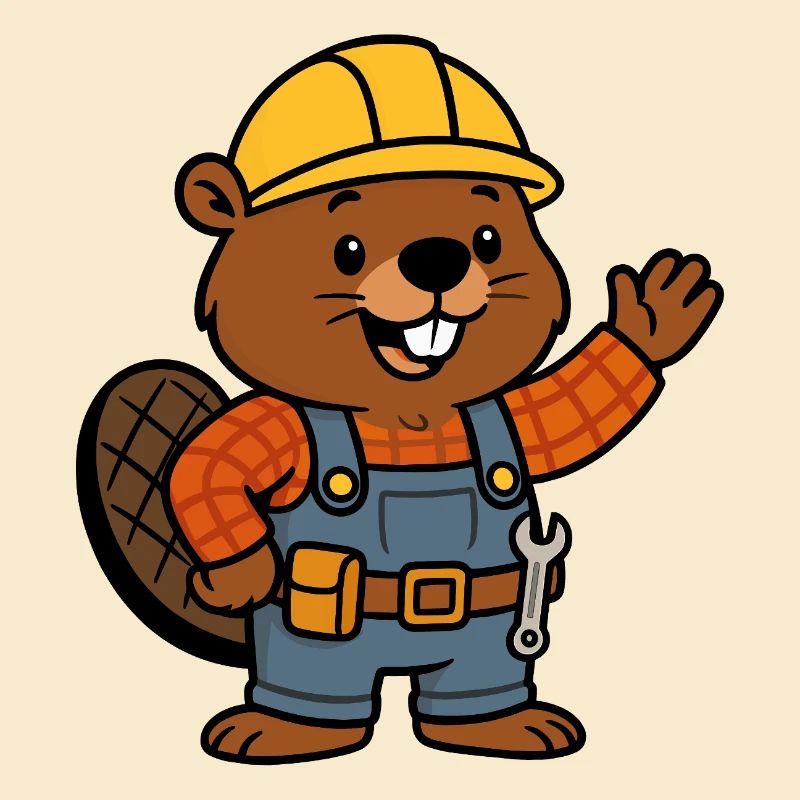 Beaver Construction Worker Bob Helm Hello Planbuilder