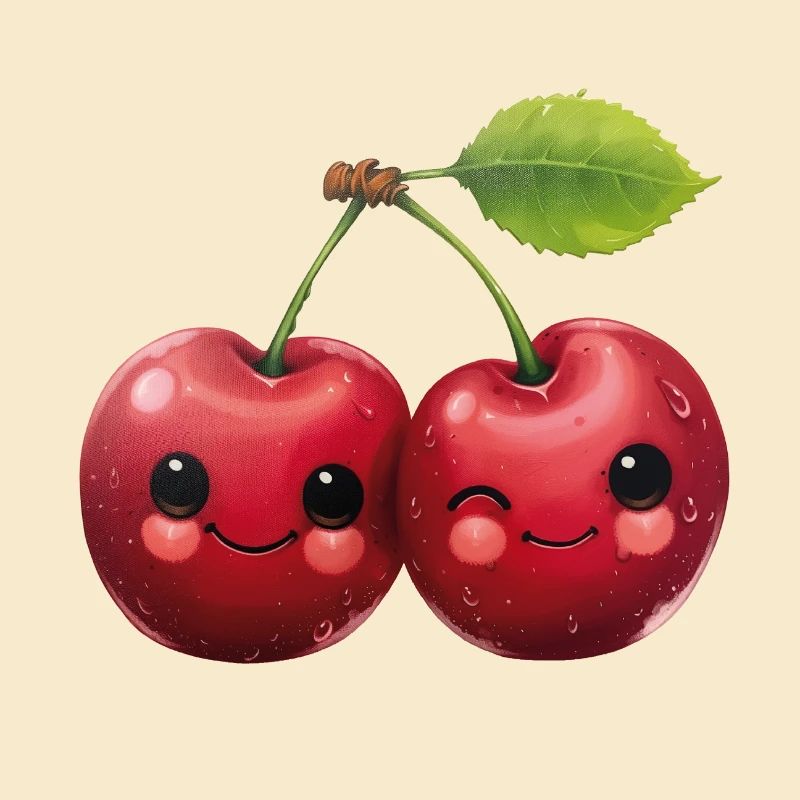 Cherries with a face